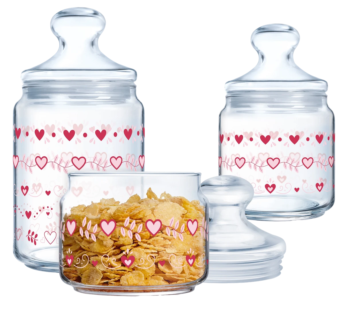 Банка LUMINARC CLUB LOVE BASKET /НАБІР/3х0.5, 0.75, 1 л (X1078)