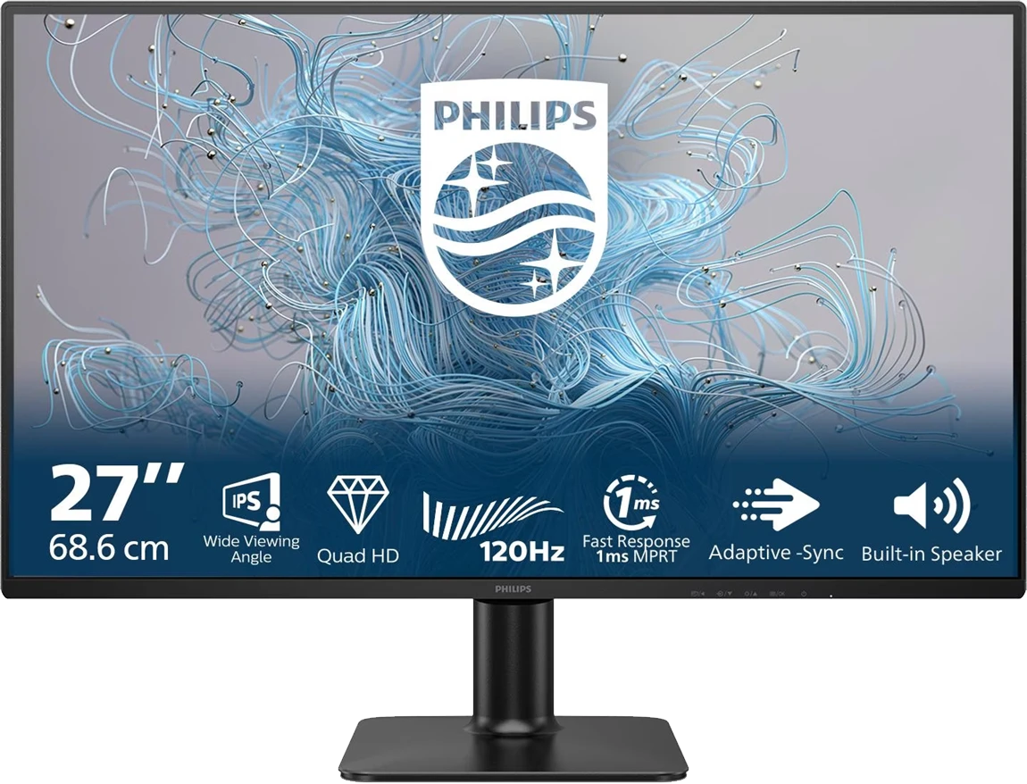 Монiтор TFT PHILIPS 27" 27E2N2500/00 IPS QHD 120Hz 300nit HDMI DP Black