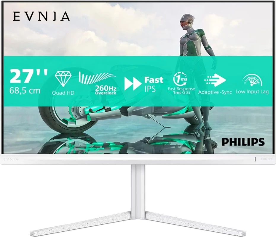 Монiтор TFT PHILIPS 27" Evnia 27M2N3501PA/00 IPS QHD 260Hz 300nit HDMI DP Pivot MM White