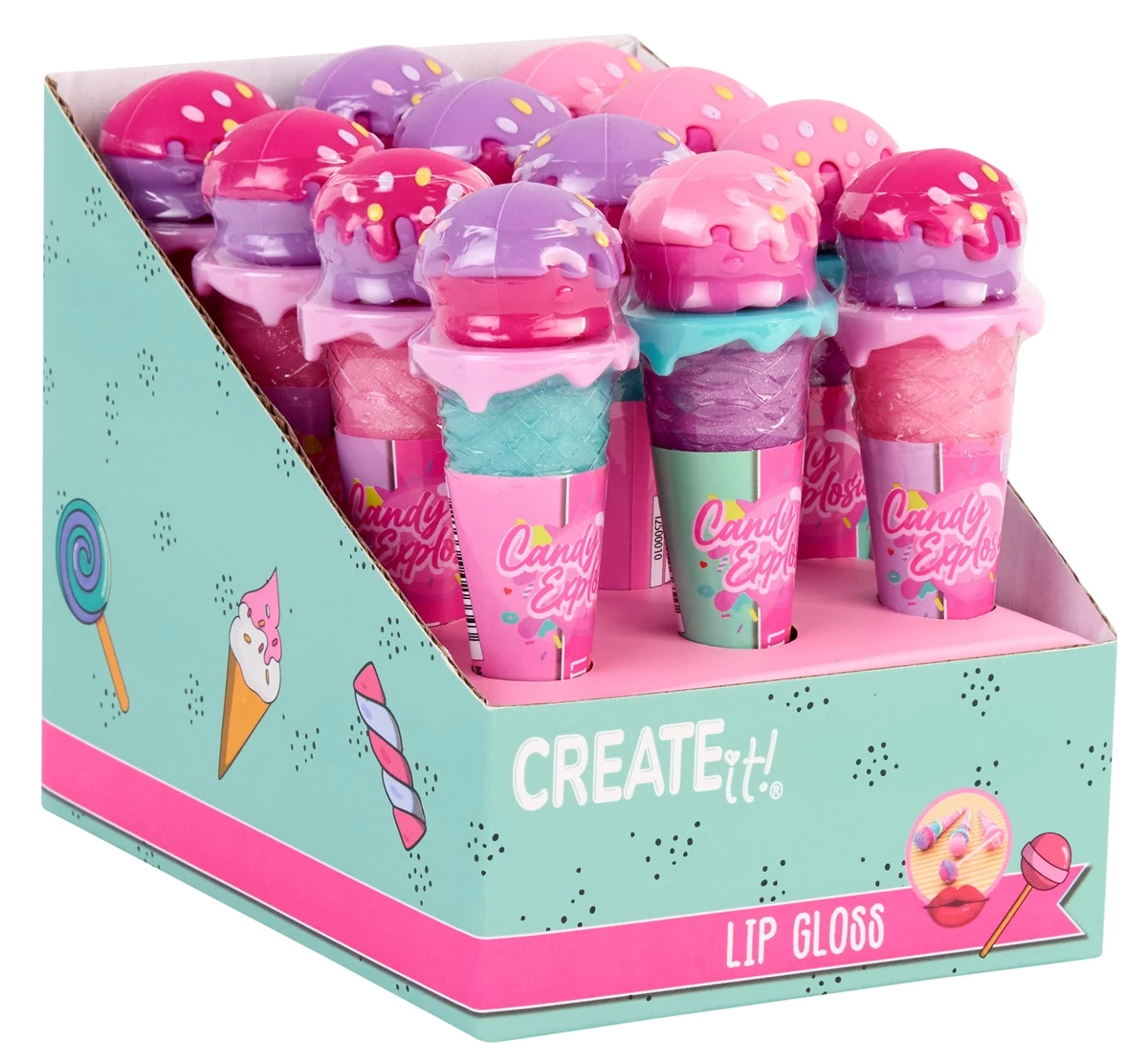 Блиск для губ Морозиво-ріжок CREATE IT! Candy в асортименті