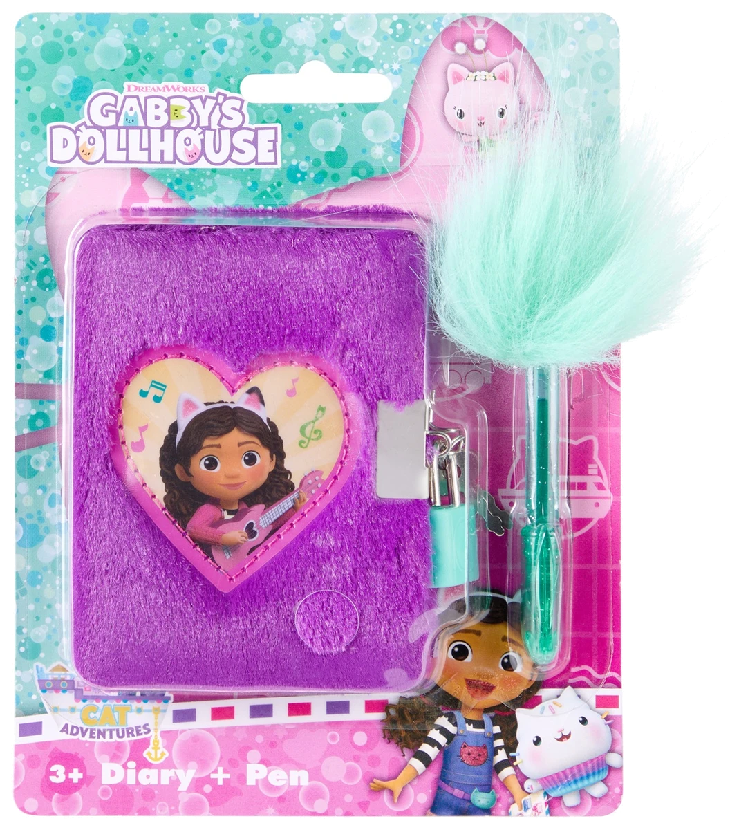 Пухнастий блокнот на замочку з ручкою GABBY'S DOLLHOUSE