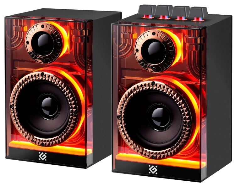Комп.Акустика DEFENDER Futuro, 20Вт Bluetooth/USB/TF/AUX, LED, чорна (65087)