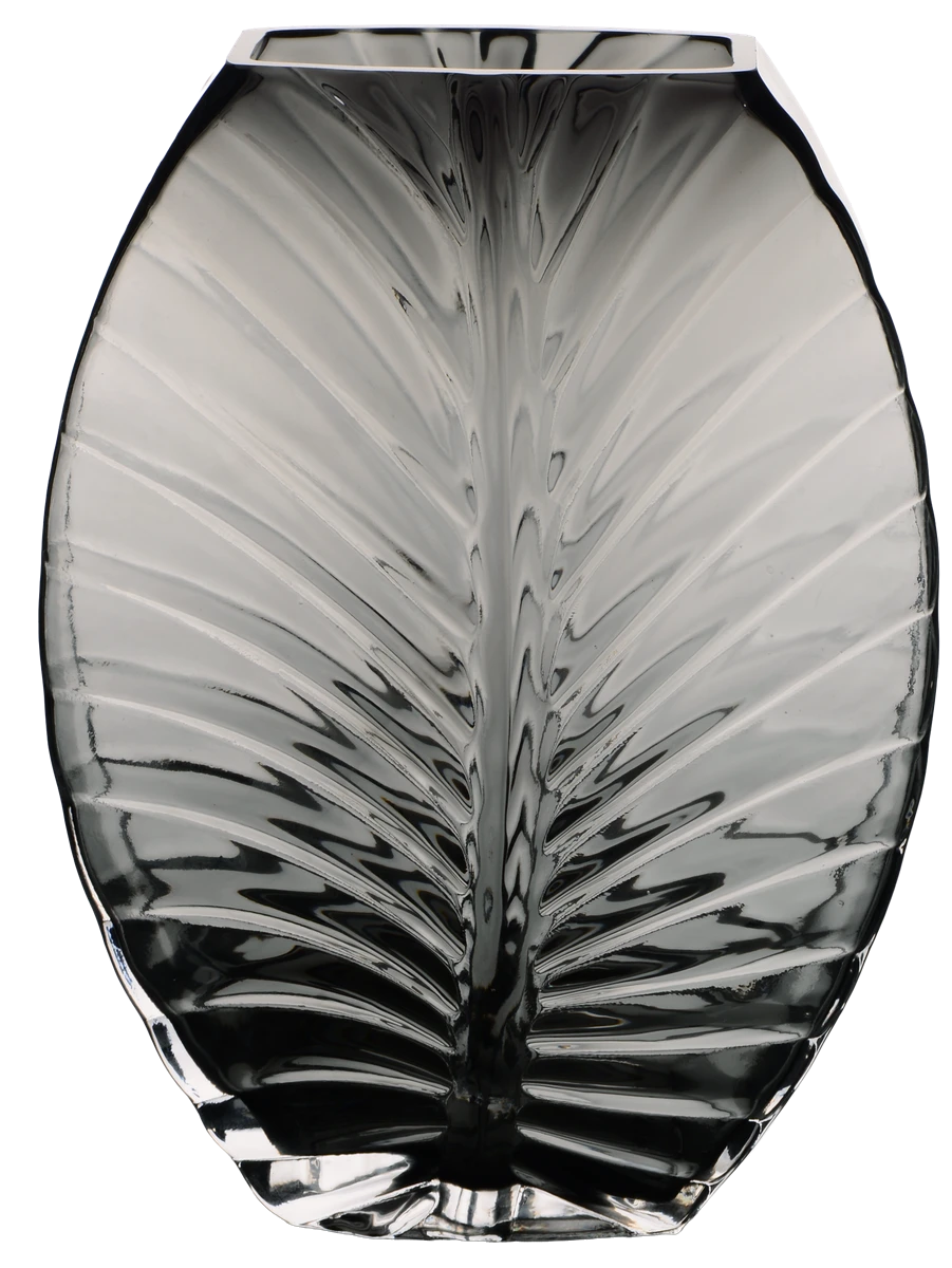 Ваза VIVA LEAF /25см /димч.-сірий/кор.уп. (A060205)