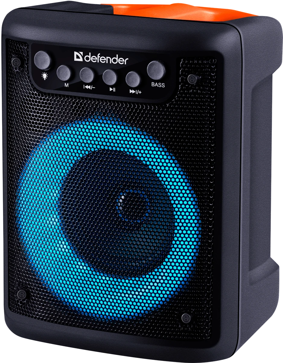 Портативна акустика DEFENDER (65053) Funky 10Вт, Light/BT/FM/USB/MIC/AUX, black