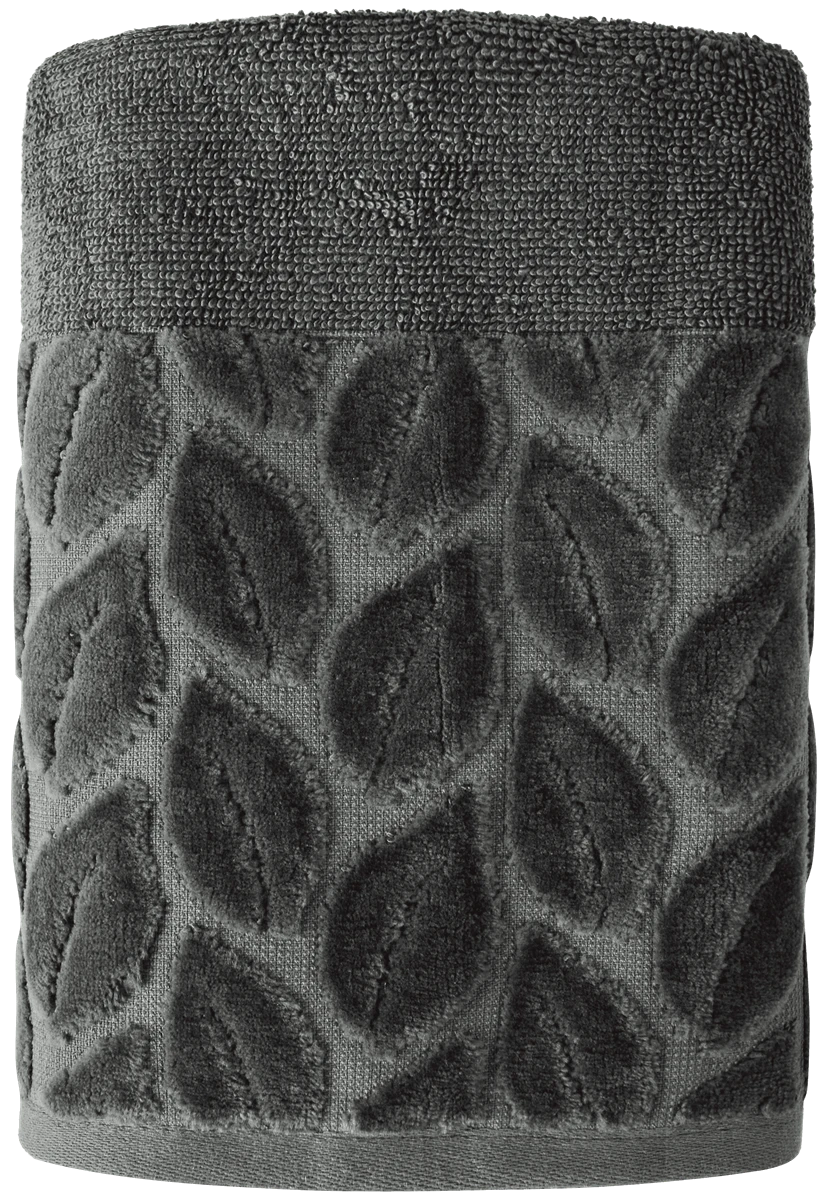 Текстиль банний SOHO Рушник 50*90 бавовна 100% Leaves Dark Gray