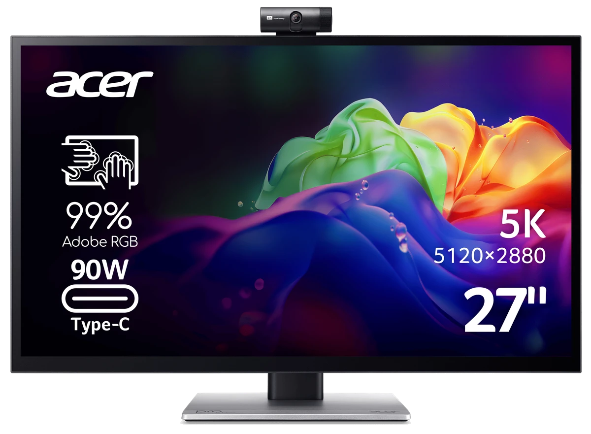 Монiтор TFT ACER 27" PE270XTbmiiphcuzx (UM.HP0EE.010) IPS 5K HDMI DP USB-C MM USB hub HAS Black