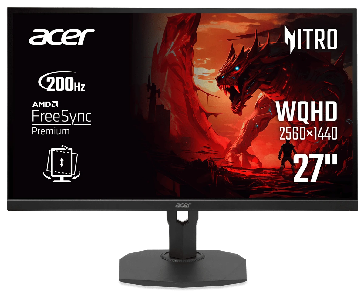 Монiтор TFT ACER 27" XF273UX1bmiiprx (UM.HX0EE.109) QHD IPS 200Hz 1.07B colors 2*HDMI DP Pivot MM Black
