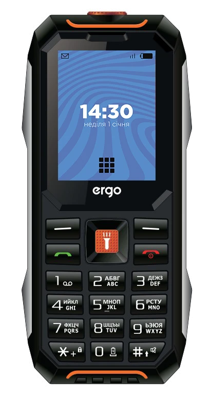 Мобільний телефон ERGO E182 Dual Sim (black orange)