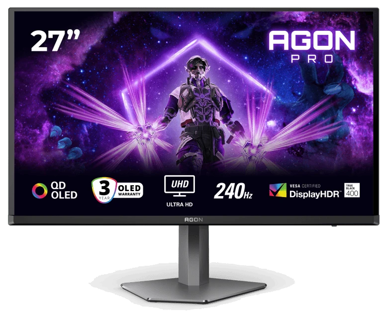 Монiтор TFT AOC 26.5" AGON AG276UZD 4K QD-OLED 240Hz HDMI DP USB-C Pivot USB MM