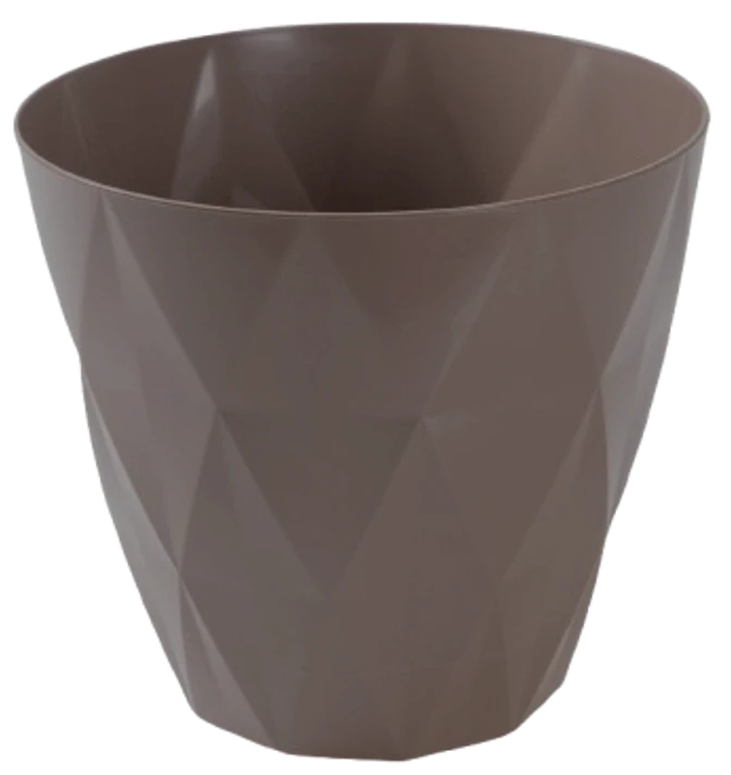 Горщик для квітів VIOLET HOUSE 0198 PRIZMA BROWN із внут.зливом води 1.5 л. BROWN (0198 PRIZMA BROWN 1.5 л.)