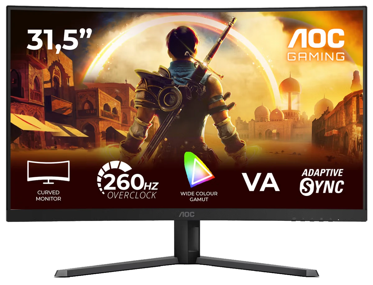Монiтор TFT AOC 31.5” C32G42ZE VA FHD Curved 240Hz (260 OC) 300nit HDMI DP Black