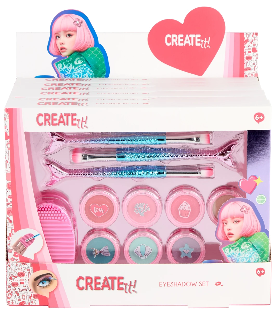 Набір тіней для повік з пензликами CREATE IT!