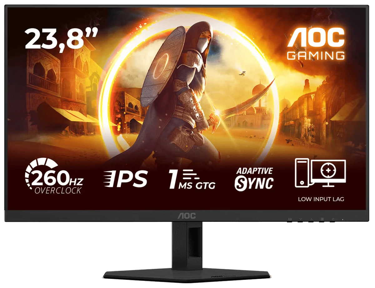 Монiтор TFT AOC 23.8" 24G4ZRE IPS FHD 300nit 260Hz(OC) 2*HDMI DP Black/Red