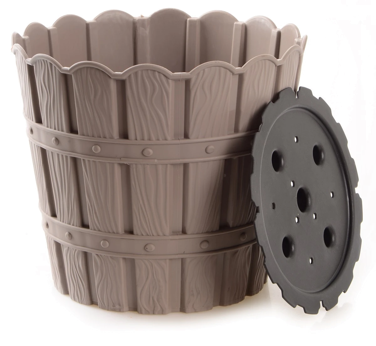 Горщик для квітів VIOLET HOUSE 1048 BAMBOO CAPPUCCINO д/квітів із дренажем 7 л. (1048 BAMBOO CAPPUCCINO 7 л.)