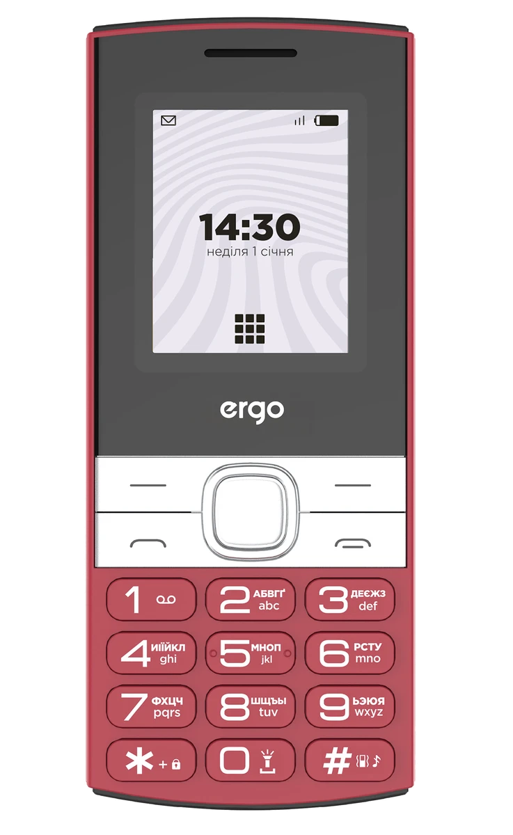 Мобільний телефон ERGO B185 Dual Sim (Червоний)