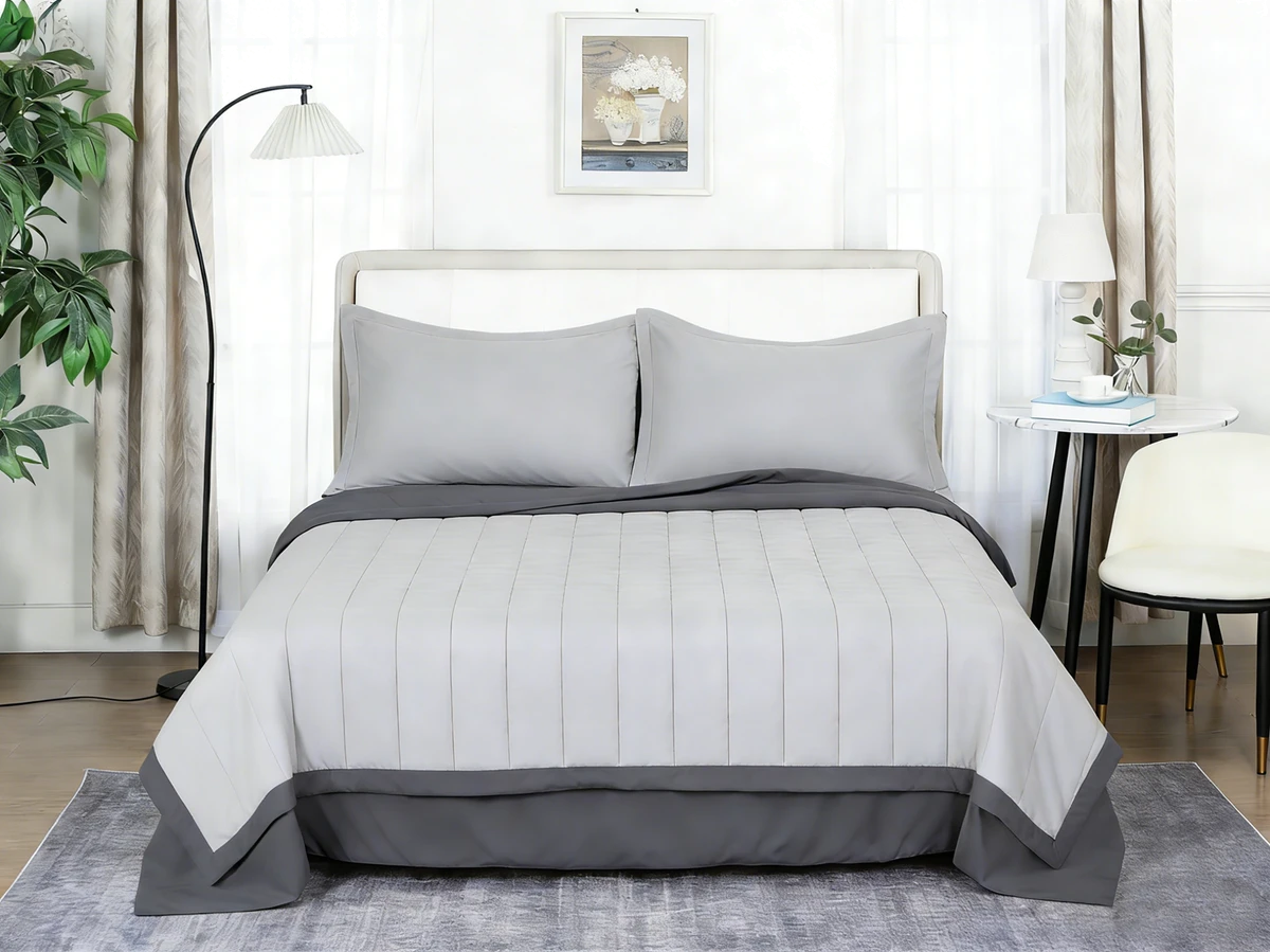 Комплект SOHO Комплект пост.білизни з легкою ковдрою Євро 200*220 Light gray/Dark gray