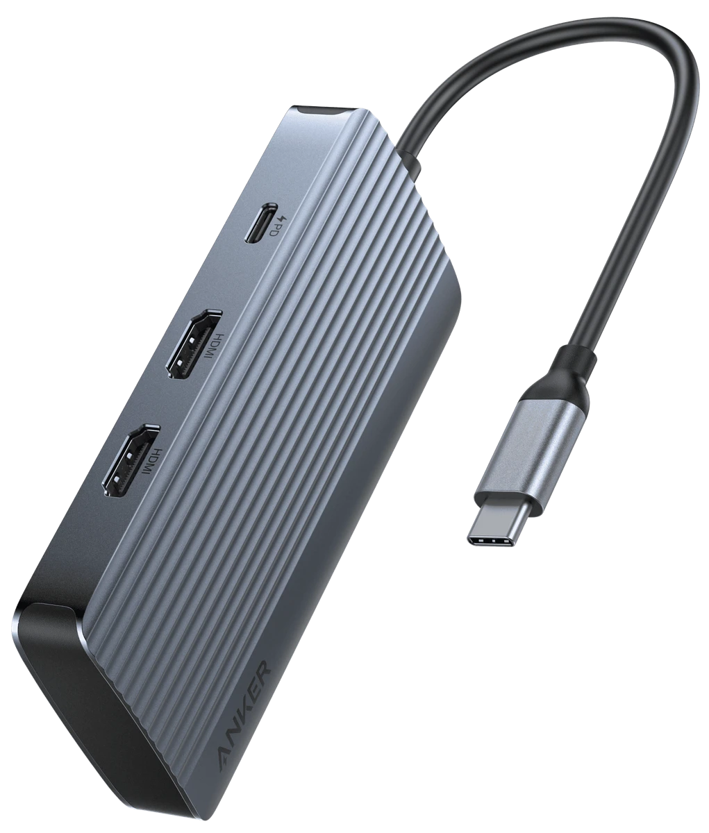 кабель ANKER USB-C Hub - 7-in-1 - PD in 100W, 2xHDMI, 4xUSB-A (Black) USB-концентратор (хаб)