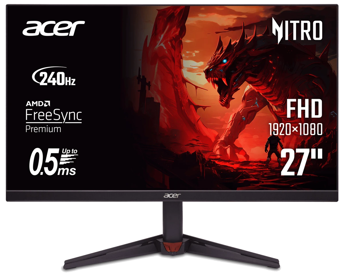 Монiтор TFT ACER 27" Nitro VG270W3bmiipx (UM.HV0EE.309) IPS FHD 240Hz 2*HDMI DP MM Black