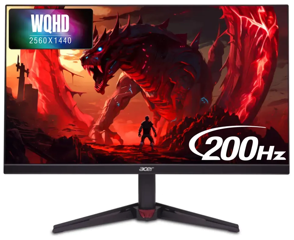 Монiтор TFT ACER 27" Nitro VG270UX1bmiipx (UM.HV0EE.105) IPS QHD 200Hz 2*HDMI DP MM Black