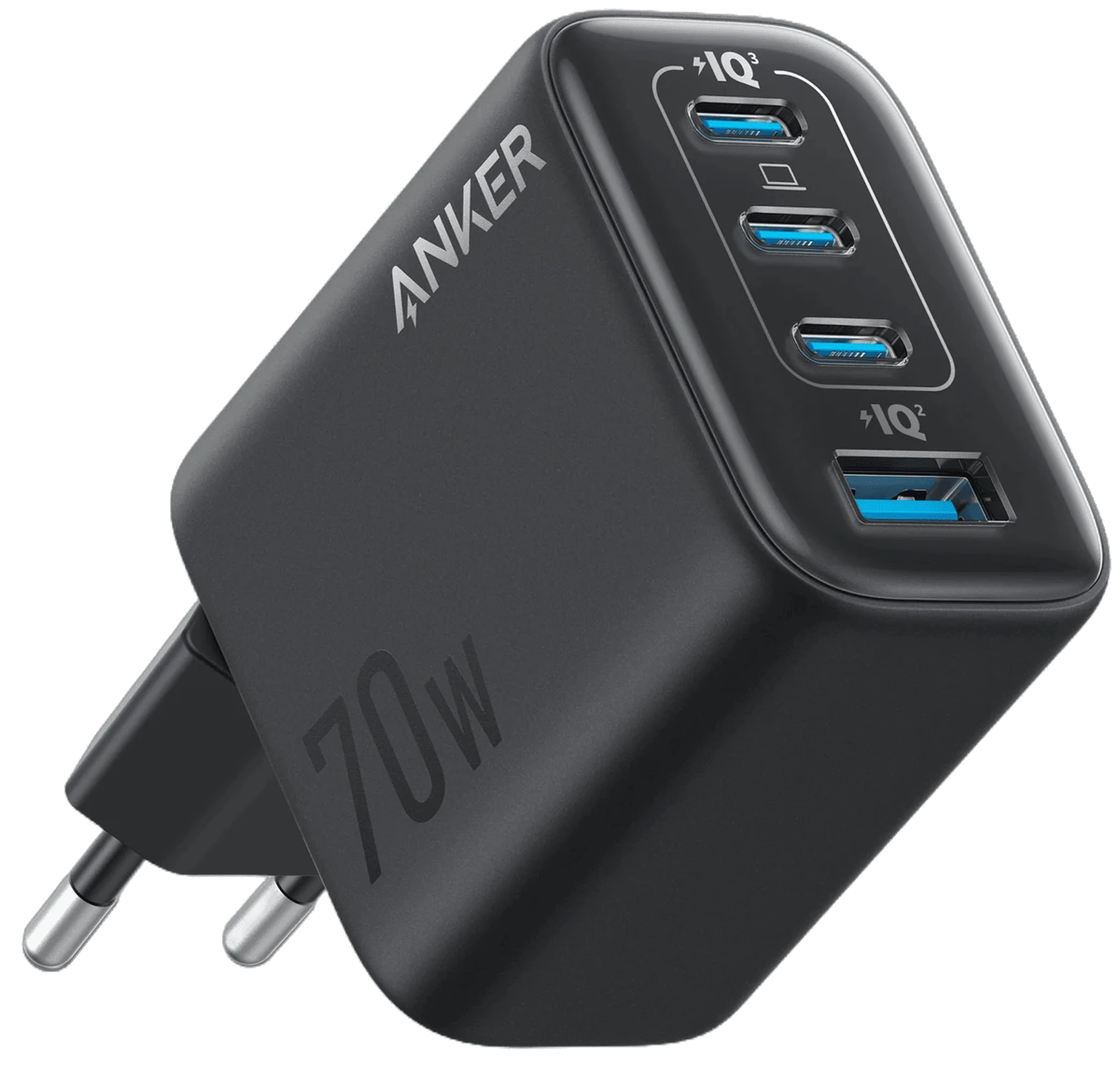 мережева зарядка ANKER Charger - 70W, 3xUSB-C PD 3.0 & 1xUSB-A (Чорний)