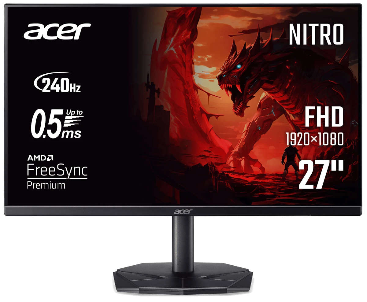 Монiтор TFT ACER 27" Nitro KG270W3bmiipx (UM.HX0EE.337) IPS FHD 240Hz 2*HDMI DP MM Black