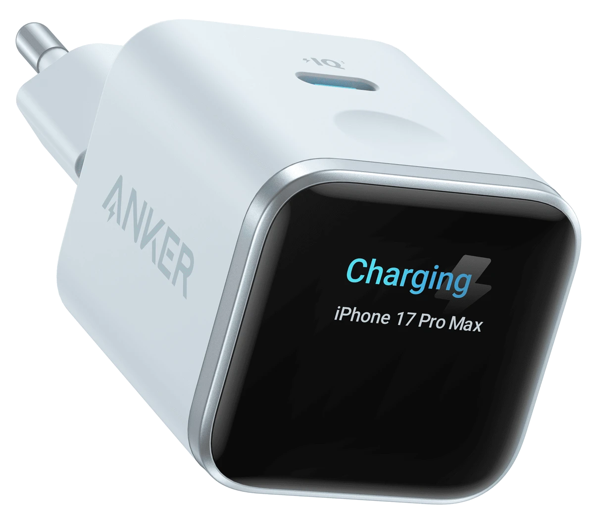 мережева зарядка ANKER Nano Charger - 45W USB-C Smart Display (Синій)
