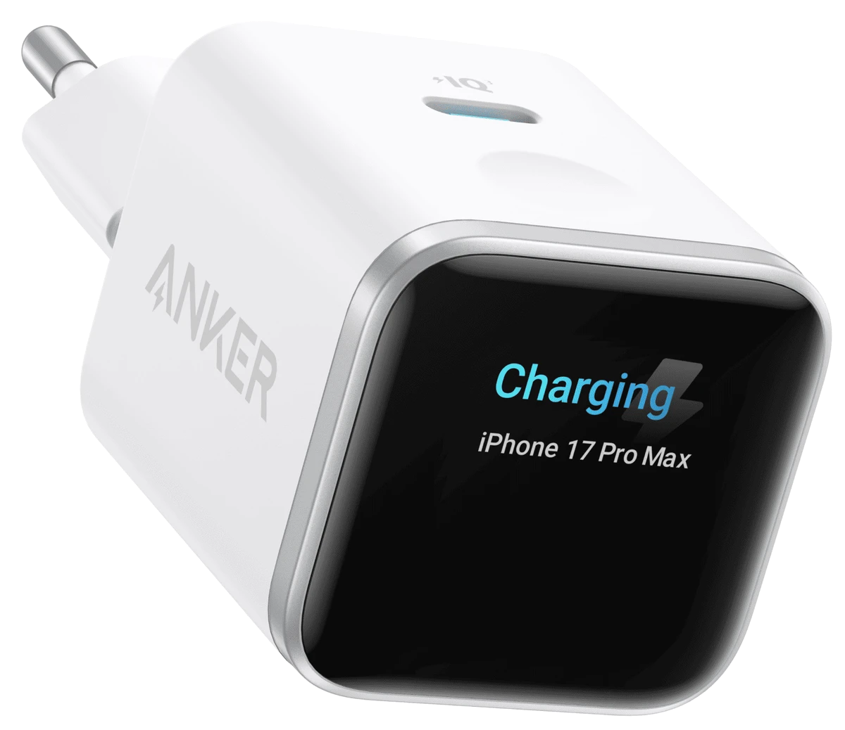 мережева зарядка ANKER Nano Charger - 45W USB-C Smart Display (Білий)