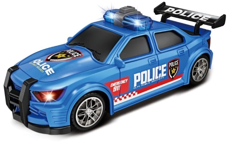 Іграшка CARS S Поліцейська машина синя 1:20 (інерція, звук, світло)