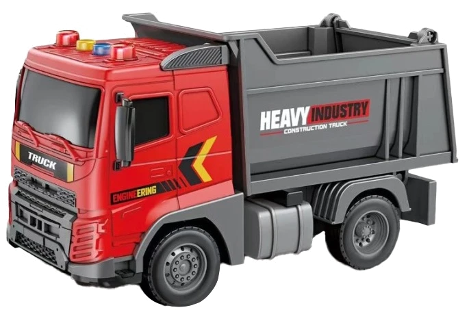 Іграшка CARS S Вантажівка червона 1:20 (інерція, звук, світло, кузов відкидається і відкривається)