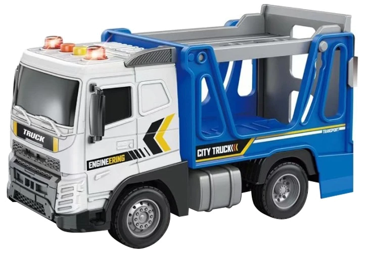Іграшка CARS S Автовоз синій 1:20 (інерція, звук, світло, кузов відривається)