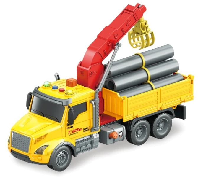 Іграшка CARS S Вантажівка з трубами 1:14 (рухомі частини, інерція, звук, світло, вихлоп)