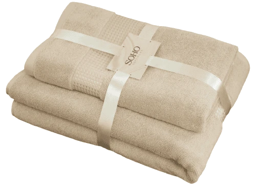 Текстиль банний SOHO Наб. руш. 50*90+70*140см бавовна 100% Elove Beige