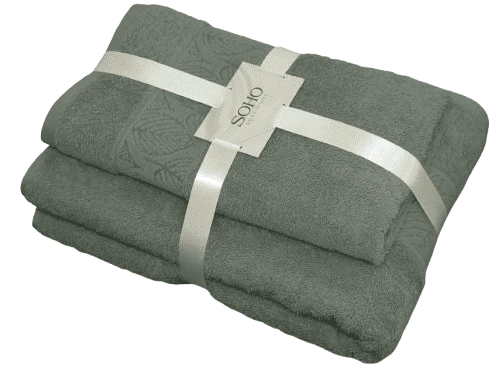 Текстиль банний SOHO Наб. руш. 50*90+70*140см бавовна 100% Elbe Dark Olive