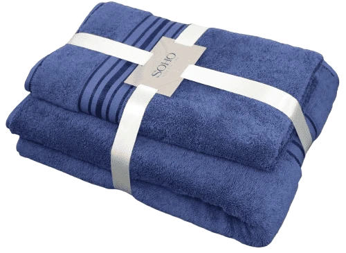 Текстиль банний SOHO Наб. руш. 50*90+70*140см бавовна 100% Sophia Dark Blue