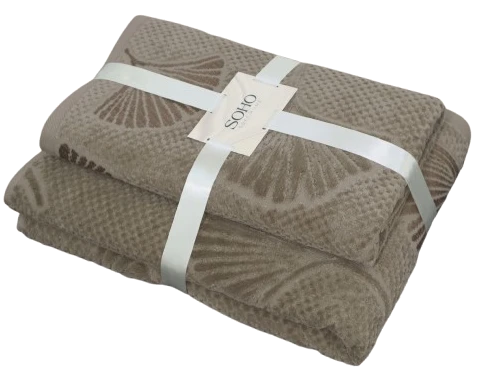 Текстиль банний SOHO Наб. руш. 50*90+70*140см бавовна 100% Fiji Brown