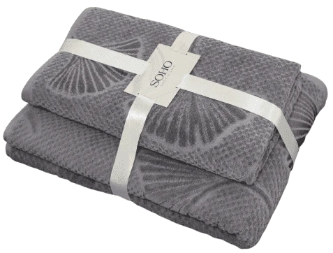 Текстиль банний SOHO Наб. руш. 50*90+70*140см бавовна 100% Fiji Gray