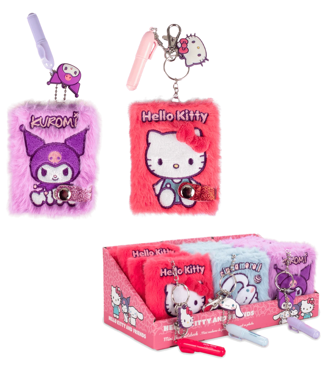 Блокнот плюшевий-міні HELLO KITTY & FRIENDS в асортименті