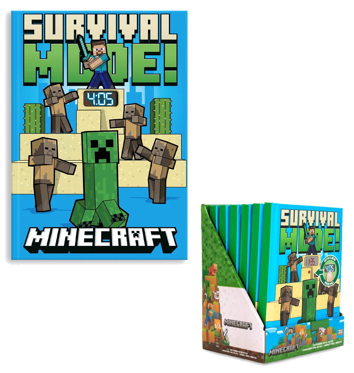 Блокнот з LCD годинником MINECRAFT