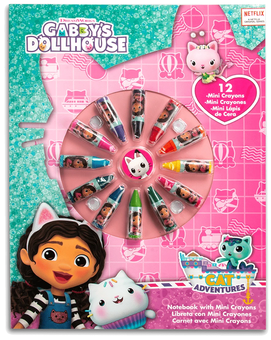 Блокнот з 12 Міні-олівцями GABBY'S DOLLHOUSE