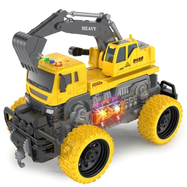 Іграшка CARS S Кран-позашляховик жовтий 1:16 (інерція, звук, світло, рухомі частини 360 градусів, лебідка)
