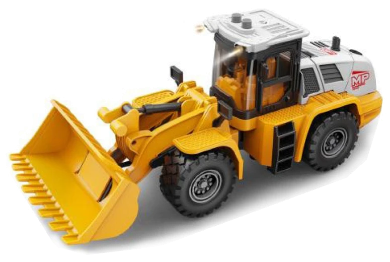 Іграшка CARS S Бульдозер жовтий (інерція, звук, світло, ковш піднімається та відчіпляється)