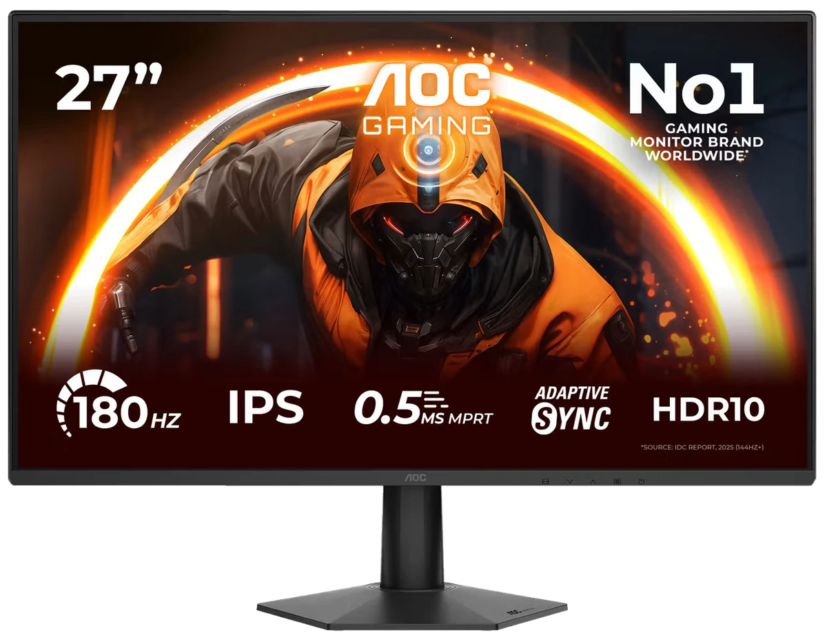 Монiтор TFT AOC 27" 27G50F IPS FHD 180Hz(OC) HDMI DP Black