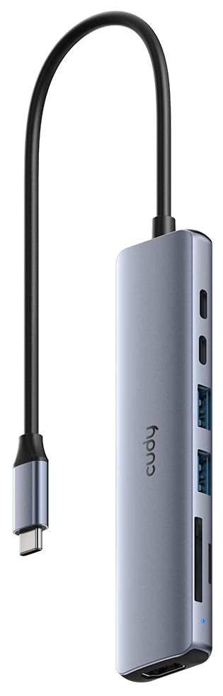 мереж.акт CUDY UH407 USB Хаб 7-в-1