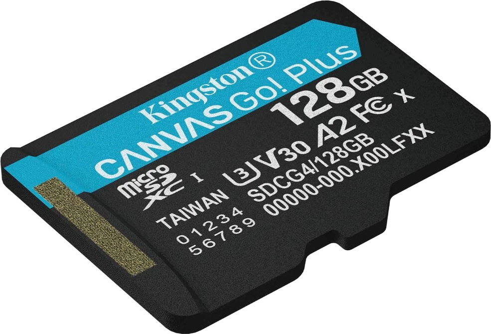 Картка пам'ятi KINGSTON microSD 128GB C10 UHS-I U3 A2 V30 R200MB/s (SDCG4/128GBSP)