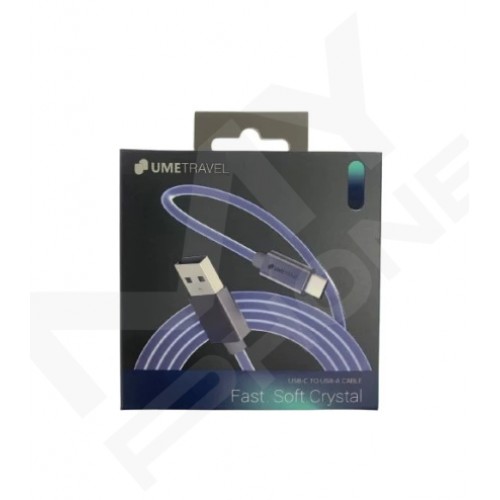 Кабель UMETRAVEL C6A USB-Type-C 1m siliсone блакитний