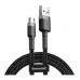 Кабель Baseus USB to Micro 2.4A 1m (CAMKLF-BG1) Gray/Black