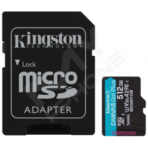 Карт. пам. Kingston microSDXC 512GB Canvas Go Plus Gen4 +ADP