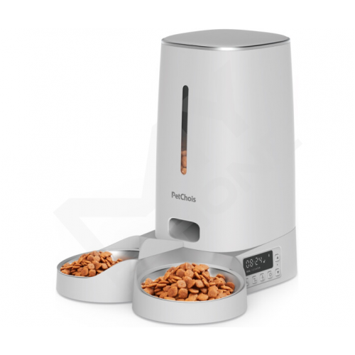 Годівниця для тварин PetChois FD12 на дві миски Біла