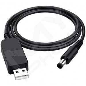 Кабель Power Boost cable USB - DC 5.5x2.1 12V 1 м чорний