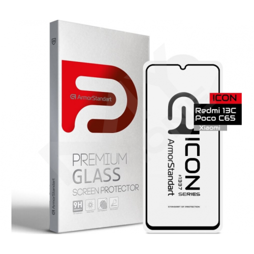 Захисне скло ArmorStandart Xiaomi Redmi 13C/Poco C65 Black